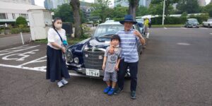 ベンツ 孫と一緒